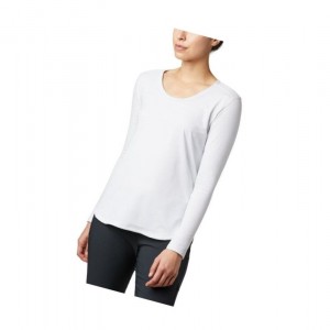 Bluza Columbia Firwood Camp Long Sleeve Damskie Białe | 74UAOFQHY