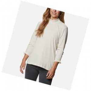 Bluza Columbia Firwood Ribbed Knit Three-Quarter Sleeve Damskie Kremowe | 67KSVTZRO