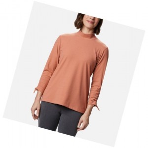 Bluza Columbia Firwood Ribbed Knit Three-Quarter Sleeve Damskie Różowe | 48JACSOWE