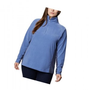 Bluza Columbia Glacial IV 1/2 Zip Plus Size Damskie Granatowe | 34JMBFWPI