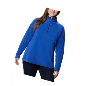 Bluza Columbia Glacial IV 1/2 Zip Plus Size Damskie Niebieskie Granatowe | 25EGKAFYO