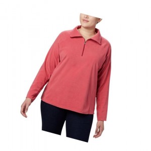 Bluza Columbia Glacial IV 1/2 Zip Plus Size Damskie Różowe | 01ACLJRPW