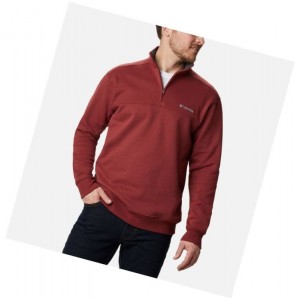 Bluza Columbia Hart Mountain II Half Zip Męskie Czerwone | 73EZAIOJH