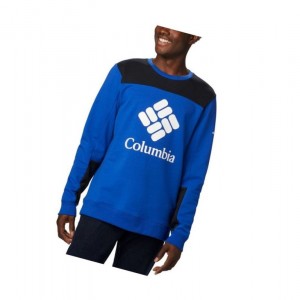 Bluza Columbia Lodge Colorblock Crew Męskie Ciemny Niebieskie | 69PZNYHJR