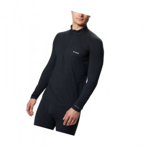 Bluza Columbia Midweight Stretch Long Sleeve Baselayer Half Zip Męskie Czarne | 81DEZILPY