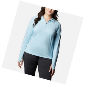 Bluza Columbia Midweight Stretch Long Sleeve Half Zip Plus Size Damskie Niebieskie | 61QEFNKYP