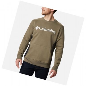 Bluza Columbia Minam River Crew Męskie Szare Zielone Czarne | 30HLDAPSR