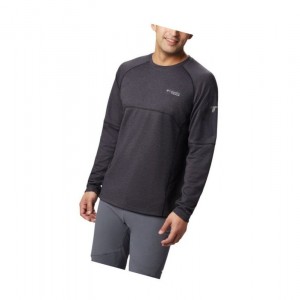 Bluza Columbia Mount Defiance Long Sleeve Crew Neck Męskie Czarne | 02HISUFJW