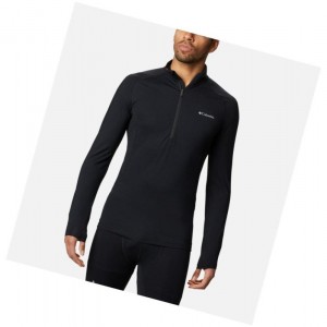 Bluza Columbia Omni-Heat 3D Knit Half Zip II Baselayer Męskie Czarne | 96WFERCSK