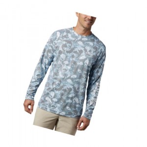 Bluza Columbia PFG Terminal Deflector Printed Long Sleeve Męskie Granatowe Camo | 79HTYUJQP