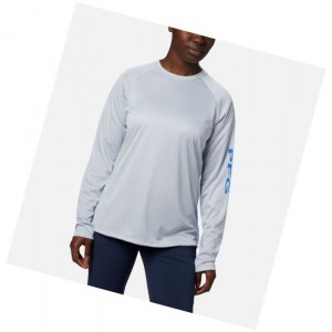 Bluza Columbia PFG Tidal Heather Long Sleeve Damskie Szare Niebieskie | 82PMTRCAH