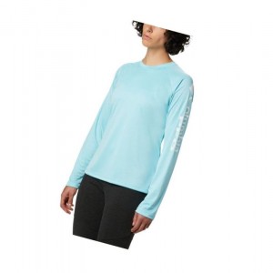 Bluza Columbia PFG Tidal II Long Sleeve Damskie Niebieskie Białe | 59BTDSNME