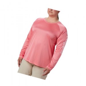 Bluza Columbia PFG Tidal II Long Sleeve Plus Size Damskie Białe | 93EAWCGBF