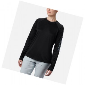 Bluza Columbia PFG Tidal II Long Sleeve Damskie Czarne Szare | 90NWIUJPL