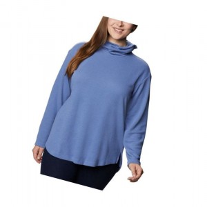 Bluza Columbia Pine Street Split Cowl Neck Plus Size Damskie Niebieskie | 72URINZTO