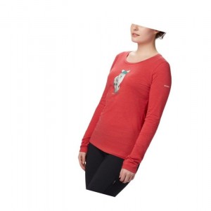 Bluza Columbia Ruby Falls Long Sleeve Damskie Czerwone | 42KXQGHUV