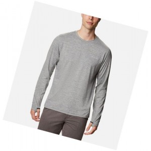 Bluza Columbia Tech Trail Long Sleeve Crew II Męskie Szare | 83ESRWCXY