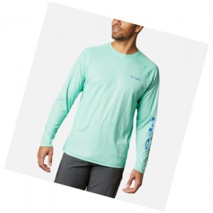 Bluza Columbia Terminal Deflector Long Sleeve Męskie Zielone Niebieskie | 82SKGXCAP