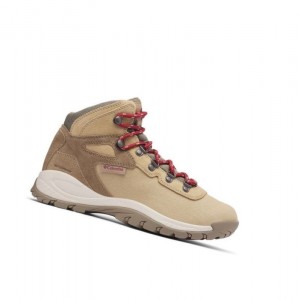 Buty Trekkingowe Columbia Newton Ridge Canvas Waterproof Damskie Czerwone | 02RDYWVFG