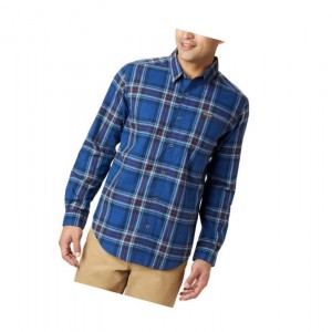 Koszule Columbia Boulder Ridge?Long Sleeve Flannel Męskie Brązowe | 75CMZDIFO