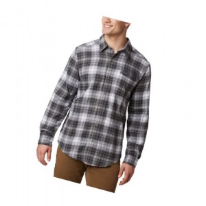 Koszule Columbia Boulder Ridge?Long Sleeve Flannel Męskie Czarne | 73XUFIEVD