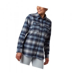 Koszule Columbia Bryce Canyon Stretch Flannel Damskie Granatowe | 83FUPXLBI