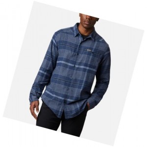 Koszule Columbia Cornell Woods Flannel Long Sleeve Męskie Niebieskie | 84YCGWDKB