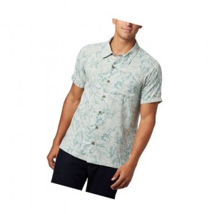 Koszule Columbia Outdoor Elements Short Sleeve Print Męskie Zielone | 50WJGFVEL