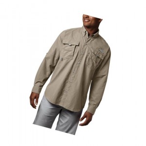 Koszule Columbia PFG Bahama II Long Sleeve Męskie Khaki | 70QGMDSXT