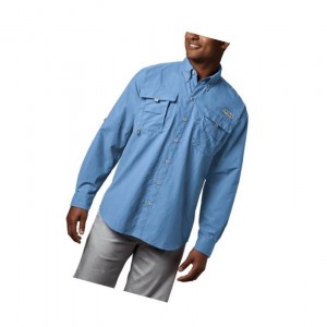 Koszule Columbia PFG Bahama II Long Sleeve Tall Męskie Niebieskie | 52NASOXJC