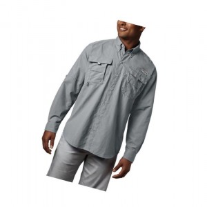 Koszule Columbia PFG Bahama II Long Sleeve Tall Męskie Szare | 27YFAVZHJ