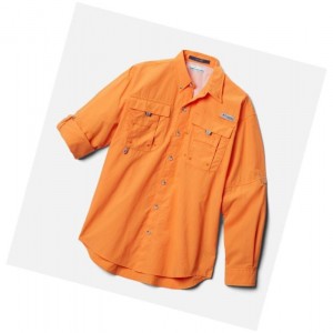 Koszule Columbia PFG Bahama II Long Sleeve Męskie Pomarańczowe | 98JPNSWMA