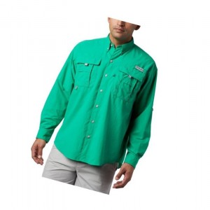 Koszule Columbia PFG Bahama II Long Sleeve Męskie Głęboka Zielone | 12IBYGAEF