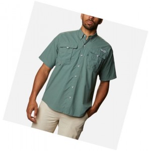 Koszule Columbia PFG Bahama II Short Sleeve Tall Męskie Zielone | 83IOEVPKQ