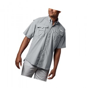 Koszule Columbia PFG Bahama II Short Sleeve Tall Męskie Szare | 80AWCYMVU