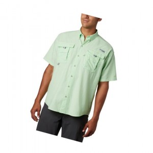 Koszule Columbia PFG Bahama II Short Sleeve Big Męskie Zielone | 29FZYLTVG