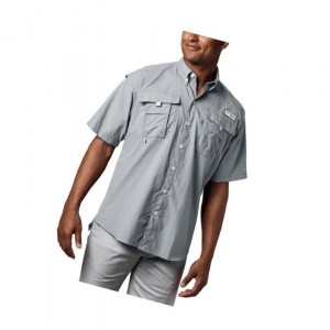 Koszule Columbia PFG Bahama II Short Sleeve Męskie Szare | 19SWNAUPT