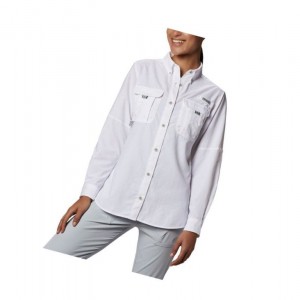 Koszule Columbia PFG Bahama Long Sleeve Damskie Białe | 19KSLHNXP