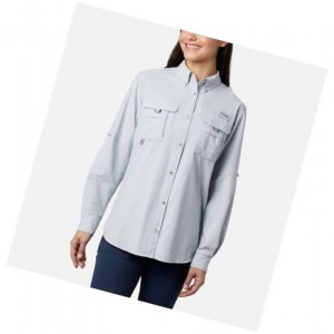 Koszule Columbia PFG Bahama Long Sleeve Damskie Szare | 05NHLEWXR