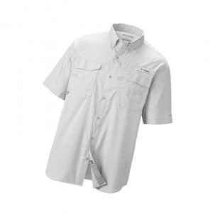 Koszule Columbia PFG Blood and Guts III Short Sleeve Woven Big Męskie Białe | 96TDFBRXY