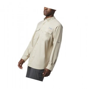 Koszule Columbia PFG Blood and Guts III Long Sleeve Woven Tall Męskie Khaki | 46GRLAQBZ