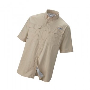 Koszule Columbia PFG Blood and Guts III Short Sleeve Woven Tall Męskie Khaki | 08PQVUDWO