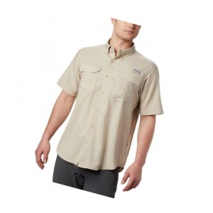 Koszule Columbia PFG Blood and Guts III Short Sleeve Woven Męskie Khaki | 03YSDBICJ