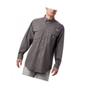 Koszule Columbia PFG Bonehead Long Sleeve Męskie Szare | 02SNXAZMB