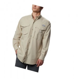 Koszule Columbia PFG Bonehead Long Sleeve Męskie Khaki | 87RMVXBFE