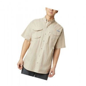 Koszule Columbia PFG Bonehead Short Sleeve Big Męskie Khaki | 75PYOJNBR