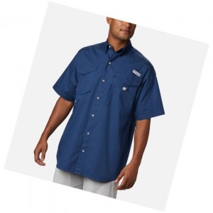 Koszule Columbia PFG Bonehead Short Sleeve Męskie Ciemny Szare | 61EKQNMSG