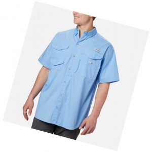 Koszule Columbia PFG Bonehead Short Sleeve Męskie Białe | 29WBYGKFI