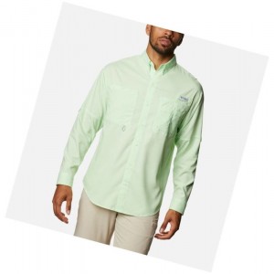 Koszule Columbia PFG Crystal Springs Long Sleeve Męskie Zielone | 54CQMROLZ