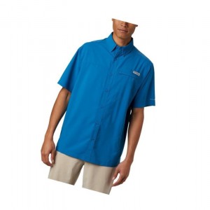 Koszule Columbia PFG Grander Marlin Woven Short Sleeve Męskie Niebieskie | 91PFKOEYN